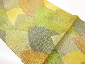 手織り紬葉尽くし模様織出し名古屋帯